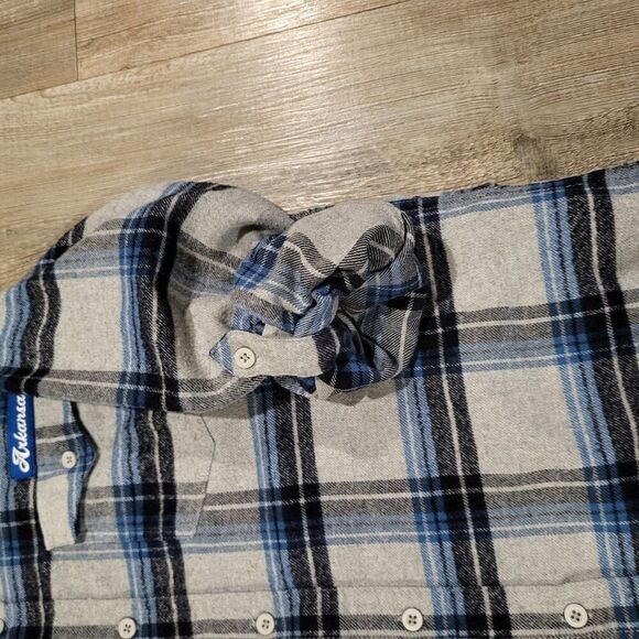Burnside Arkansas Heavy Weight Flannel Button Up Shirt Men's Size Small - Picture 8 of 9